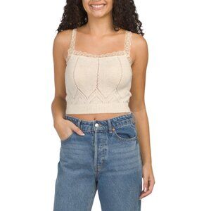 ASTR Cream Alpaca Wool Blend Arlie Sweater Knit Tank Top